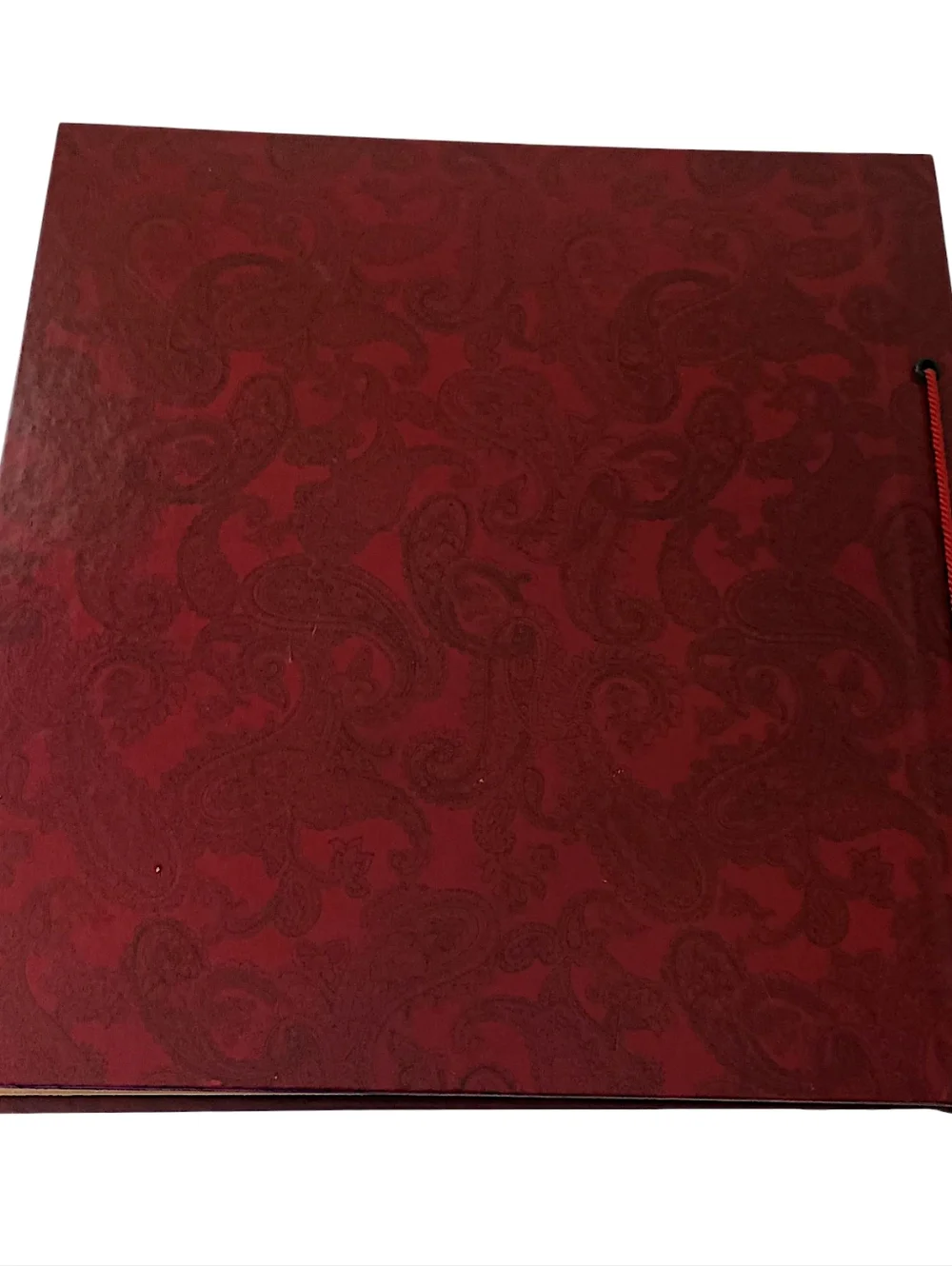 Vintage Springfield‎ Scrapbook Photo Mount Pages Burgundy USA Paisley Heirloom